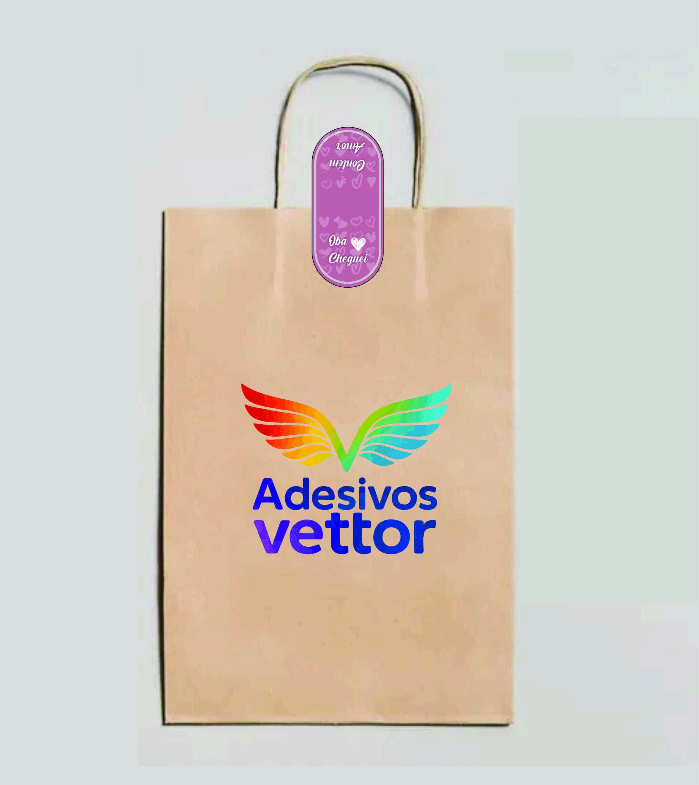 008 Adesivo Fecha Sacola 4x7cm - Imagem 1