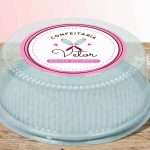 Adesivo vinil para embalagens de bolo