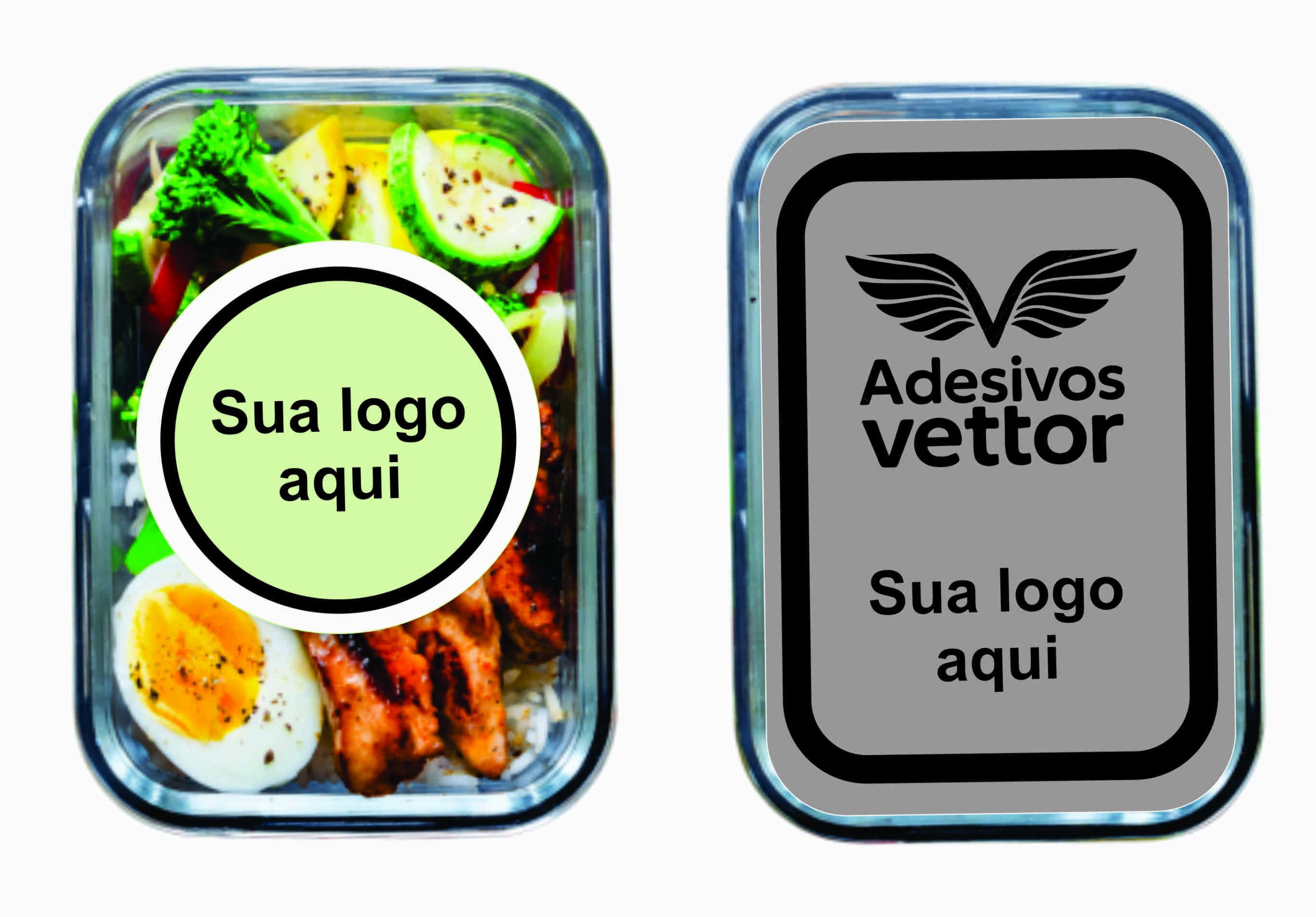 042 Adesivo para Marmitex plásticas ou alumínio - Imagem 1